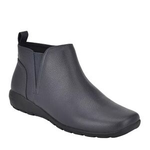 Easy Spirit Aerial Leather Ankle Boots Dark Navy 8.5M Like New Comfort Zip
